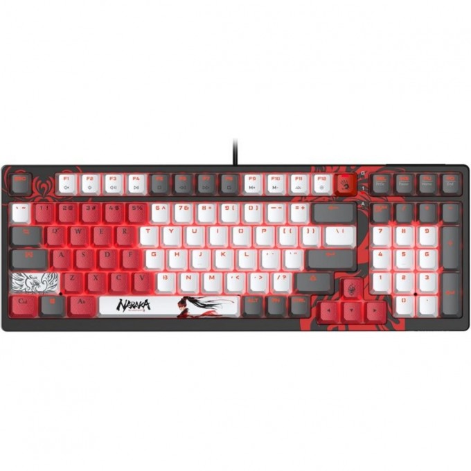 Клавиатура A4TECH BLOODY FOR GAMER LED USB черно-красная S98 NARAKA